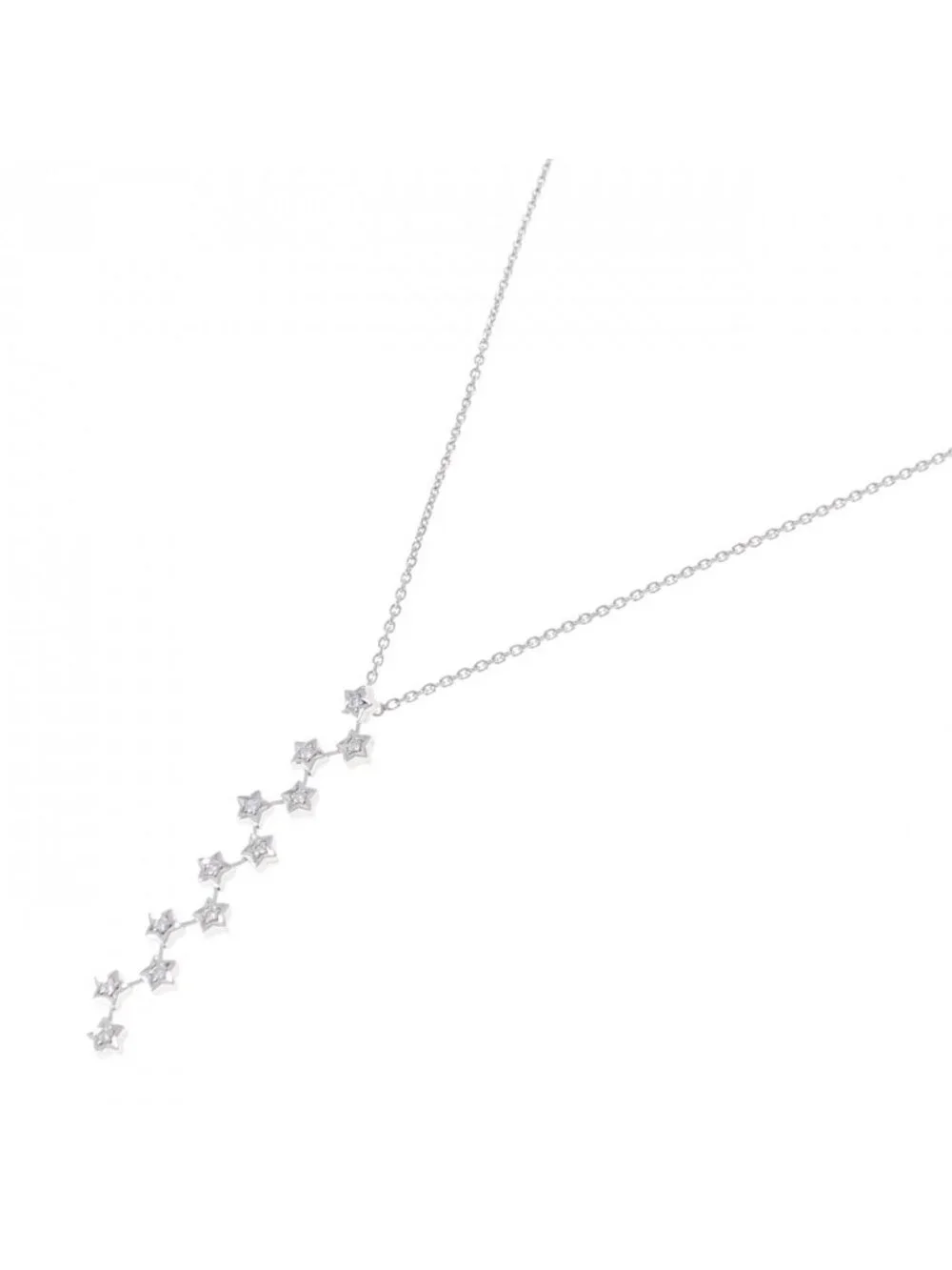 Chanel Star Necklace White Gold